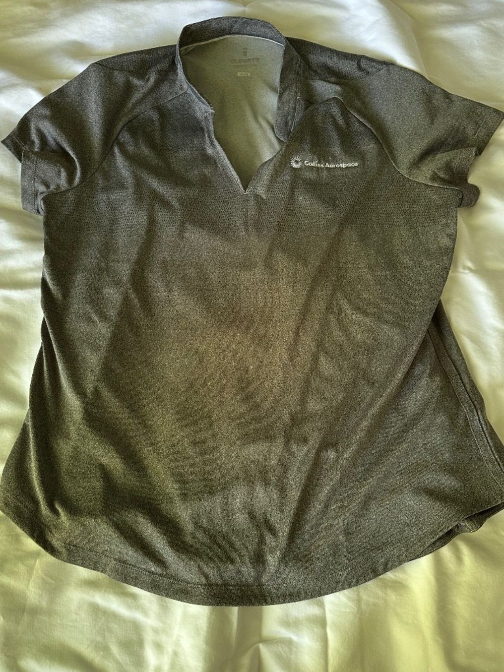 Collins Aerospace RTX Elevate Short Sleeve Collar V Neck Top